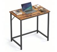 Bureau, pour bureau, Salon, Chambre, Assemblage Simple, Style Industriel, Marron Rustique et Noir Marron