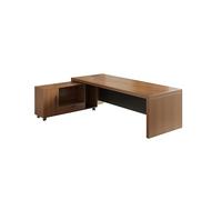 Bureau pour chambre à coucher style chinois directeur général en bois massif patron établi de bureau, meubles de rangement et de négociation avec armoires latérales, adapté aux entreprises et aux
