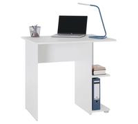 IDIMEX Bureau avec rangemnt Nova Petit Bureau Informatique avec Rangement Ouvert, en mélaminé de Couleur Blanc