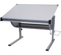 Bureau Pour Enfants/Jeunes Bureau D'écolier Bureau De Bureau Oxford, Réglable En Hauteur, Inclinable Gris Multicolore