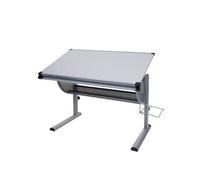 Bureau Pour Enfants/Jeunes Bureau D'écolier Bureau De Bureau Oxford, Réglable En Hauteur, Inclinable Gris Multicolore