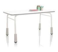 hjh OFFICE Bureau pour Enfants et Adolescents Kid GRO T - Réglable en Hauteur, 120x60 cm, Blanc/Gris