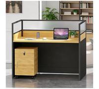 Bureau pour Espace Cloisonné, Bureau Informatique pour Cabine De Bureau avec Caissons Mobiles, Bureaux Cloisonnés pour Hall d'accueil Administratif.,1~Person
