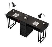 Bureau Professionnel Manucuré Table Station-Ongles - Moderne avec Armoire De Rangement Et Tiroirs pour Salon Et Maison, pour Les Prothésistes Ongulaires Et Les Professionnels du Spa