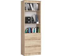 BUREAU R 60 cm CLP 3 TIROIRS 2 RANGEMENTS CHÊNE SONOMA