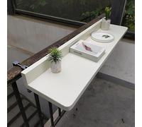 Bureau Rabattable Mural Balcon Mural Réglable Table De Bar Garde-Corps pour Patio Jardin Extérieur Intérieur, 120x40cm