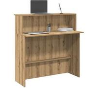 vidaXL Bureau de réception en bois d'ingénierie Chêne artisanal 100x50x103,5 cm 859032