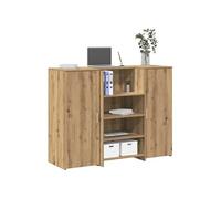 Vidaxl Bureau Réception Chêne Artisanal 135x50x103,5cm Bois Ingénierie Multicolore
