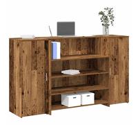 Bureau réception chêne artisanal 180x50x103,5cm bois ingénierie vidaXL