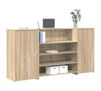 Bureau réception chêne artisanal 180x50x103,5cm bois ingénierie vidaXL