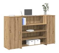 Bureau réception chêne artisanal 180x50x103,5cm bois ingénierie vidaXL