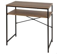 Bureau rectangulaire industriel - AKTIVE - 77x40x75 cm - Poids max 26 kg - Plateau en bois - Structure en acier noir