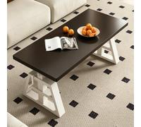 Bureau Réglable en Hauteur à Manivelle, Pieds Poutre I Haute Résistance | Table basse cadre en I pour levage stable fluide, manivelle pour ajuster facilement la hauteur(White+Black,39.4x23.6in)