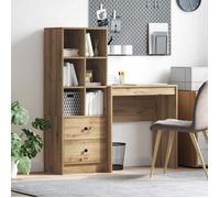 Bureau - rehausse bureau Vidaxl Bureau avec rangement 2 pcs chêne artisanal 70 x 40 x 76 cm