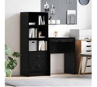 Bureau - rehausse bureau Vidaxl Bureau avec rangement 2 pcs Chêne noir 45,5 x 34 x 127 cm