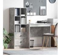 Bureau - rehausse bureau Vidaxl Bureau avec rangement 2 pcs Gris béton 80 x 50 x 76 cm
