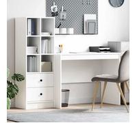 Bureau - rehausse bureau Vidaxl Bureau avec rangement avec tiroir 2 pcs Blanc 100 x 50 x 76 cm