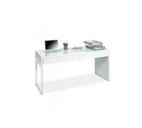 Bureau reversible avec tiroir coloris Blanc Artic - 75 x 138 x 50 cm --