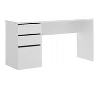 Bureau Réversible coloris blanc brillant - Longueur 139 x Profondeur 60 x Hauteur 75 cm