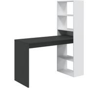 Bureau rversible en mlamin coloris blanc artik gris anthracite - Hauteur 144 x Longueur 120 x Profondeur 53 cm - PEGANE- multicolore
