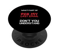 Bureau Sarcastique - par Mon dernier e-Mail PopSockets PopGrip Adhésif
