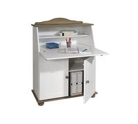 Bureau secrétaire DAVID, lasuré taupe et blanc