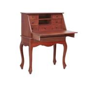 Bureau secrétaire Marron 78x42x103 cm Bois d'acajou massif vidaXL vidaXL