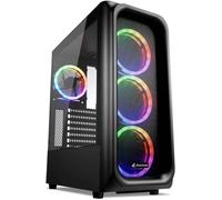 Bureau Sharkoon TK5M RGB ATX Boîtier PC noir