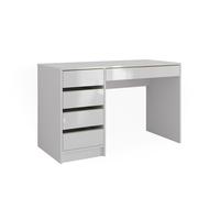Bureau Sherry, 55x120cm avec tiroirs, Blanc Haute brillance, Vicco 57920