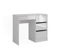 Vicco Bureau Sherry, Blanc Haute Brillance, 90x40cm