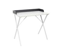 - Bureau Simple en Mélaminé et Acier - Bleu - Terrazzo