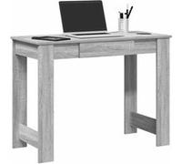 vidaXL Bureau Sonoma Gris – Bois d'ingénierie 100×45×75 cm – Montage facile