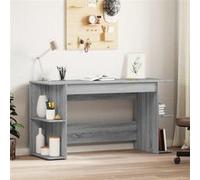Vidaxl Bureau Sonoma Gris 140x50x75 Cm Bois D'ingénierie Marron