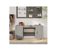 Bureau Sonoma gris 140x50x75 cm Bois d'ingénierie