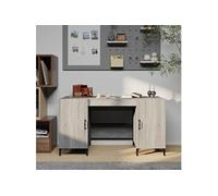 Bureau Sonoma gris 140x50x75 cm Bois d'ingénierie