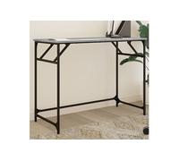 vidaXL Bureau sonoma gris bois d'ingénierie et acier enduit de poudre Gris G