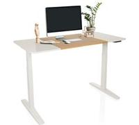 Bureau STAND T3 140 x 70 réglable en hauteur électriquement blanc/chêne/blanc hjh OFFICE Blanc/Chêne G