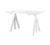 Bureau String Works réglable en hauteur blanc 120x78cm LxWxH 120x78x71.5-118,5cm