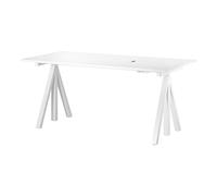 Bureau String Works réglable en hauteur blanc 160x78cm LxWxH 160x78x71.5-118.5cm