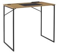 Bureau structure métallique noir et plateau MDF aspect bois - KLINT - ALTOBUY Marron G