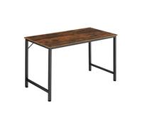 Tectake Table de bureau Jenkins - Bois foncé industriel, rustique