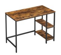 Bureau - Style industriel - Cadre en métal - 100 x 50 x 75 cm - Marron rustique et noir - LWD046B01 - VASAGLE