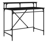Vidaxl Bureau Chêne Noir 100 X 50 X 90 Cm Bois D'ingénierie