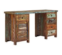 Bureau sur Pieds Bois de Récupération Massif Table pour Ordinateur vidaXL