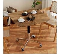 Bureau/Table à Manger à Hauteur réglable, Bureau d'ordinateur Mobile/Table Basse, Table d'appoint avec roulettes verrouillables, Ronde/carrée(Square,27.56in/70cm)