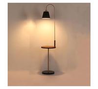 Bureau Table de chevet ou table d'appoint moderne | Avec lampadaire avec port de chargement USB(Gold)