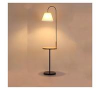 Bureau Table de chevet ou table d'appoint moderne | Avec lampadaire avec port de chargement USB(Noir)