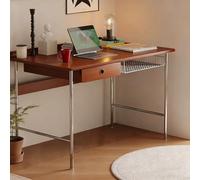 Bureau,Table d'écriture compacte à Deux tiroirs,Bureau d'étude Peu encombrant,Poste de Travail Informatique,Style Vintage avec écran de Bureau,adapté au Travail ou aux études,Montage Simple(120cm)