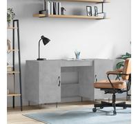 Vidaxl Bureau Gris Béton 140x50x75 Cm Bois D'ingénierie Gris