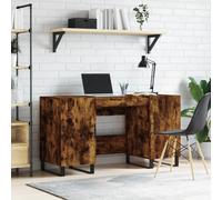Vidaxl Bureau Chêne Fumé 140x50x75 Cm Bois D'ingénierie Marron